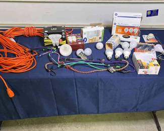 Extension Cords, Bungee Cords, Light Bulbs