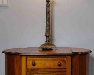 Sewing Cabinet and Lamp