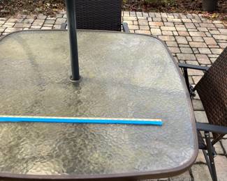 Patio Table, Chairs and Umbrella