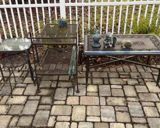 Patio Tables and Serving Cart