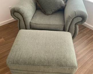 Great Green Chair And Ottoman 