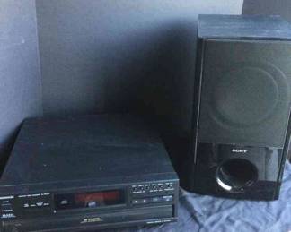 Panasonic 5 Disc Rotary Changer System Sony Speaker