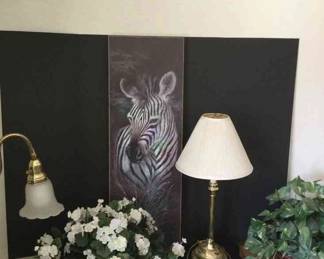 Lamps, Plants A Zebra