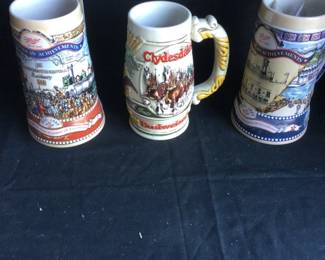  Budweiser Miller Beer Steins