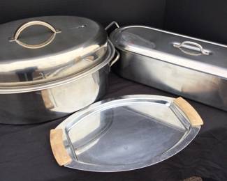 Large Oven Roaster Fish Poacher Pans