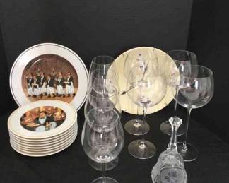 Olivia Oliver Wine Glasses And Eschenbach Plates 