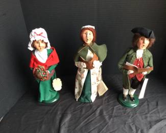 Three Collectible Byers Choice Ltd. Christmas Figurines