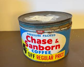 Vintage advertising coffee tins