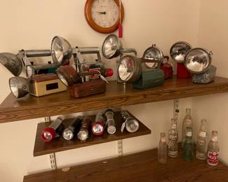 Antique flashlights that date back to the early 1930's