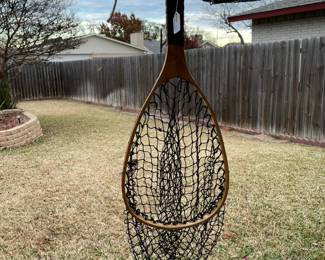 Antique wooden fishing net