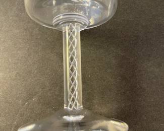 Vintage English air twist wine and sherry glasses