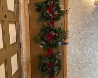 Lighted Christmas wreaths