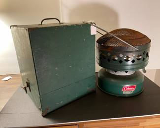 Vintage Coleman heater in original carry box