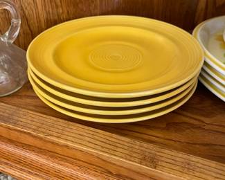 Sunny yellow dinner plates, bowls, and salad plates