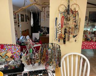 Colorful costume jewelry