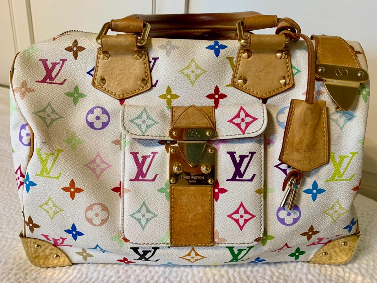 Authentic LOUIS VUITTON Multicolor Canvas/Leather Tote