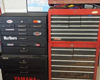 rolling tool chests full of tools
