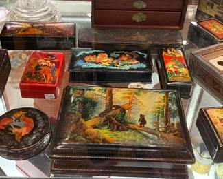 Hand painted Russian boxes- wonderful for gift giving