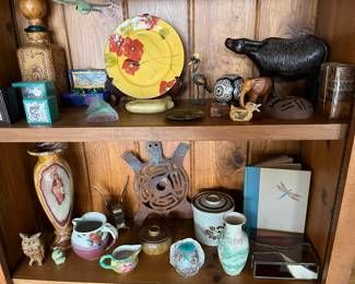 Large selection of quality pottery, glass, wood carvings, trinket boxes, and more.