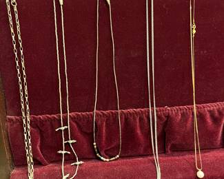 Selection of sterling silver jewelry.