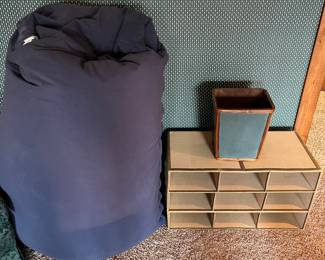 Yogibo bean bag chair (left in photo).