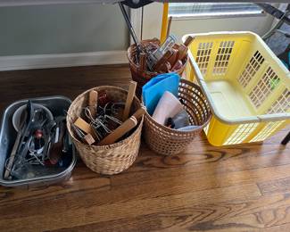 Hangers and baskets.