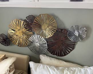 Metal wall art.