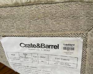 Crate Barrel rug label 