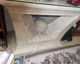 Heavy stone occasional table  