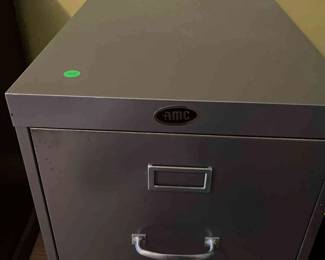 Silver 2 Drawer File Cabinet