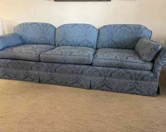 Sofa In Blue Pattern Fabric