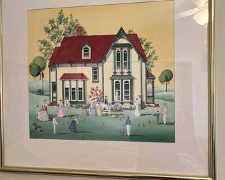 Lets Play Croquet Print by Shirley Werner Carr