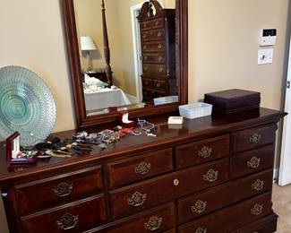 Master bedroom dresser and mirror