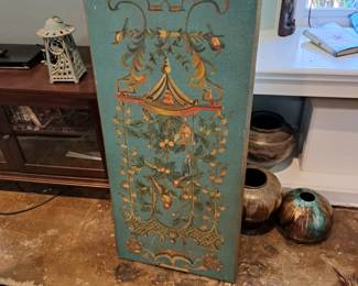 Ornate painted panel