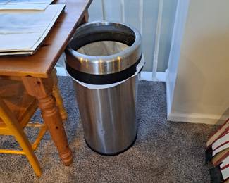 Stainless steel trash can