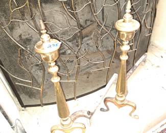 Brass andirons