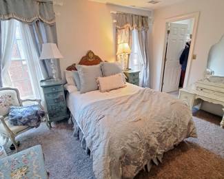 Another view of the French bed, shown
without footboard