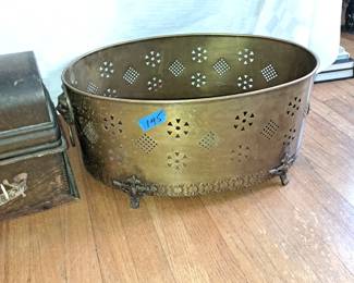 Pierced brass container