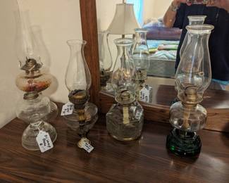 Vintage oil lamps 