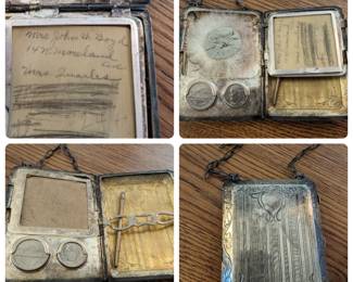 Exquisite antique sterling silver ladies coin purse