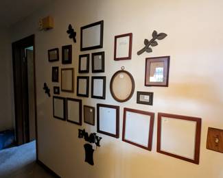 Family Tree wall hanging -- not all frames included -- has been removed from wall