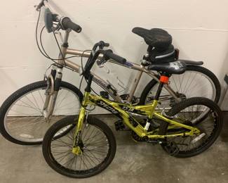 Kids bike, and old persons bike...with a big seat.