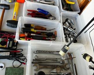 Misc. Tools. Craftsman screwdrivers, sockets. Extenion cords, measuring tapes, and more