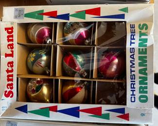 Vintage Santa Land Christmas Ornaments