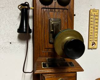 Antique wall phone radio 