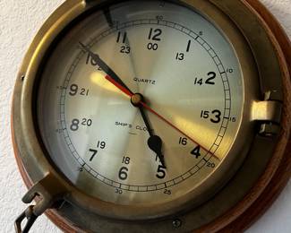 Brass ships clock