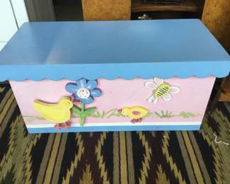Childs wood storage chest