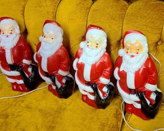 Vintage 1968 Empire Santa Blow Molds