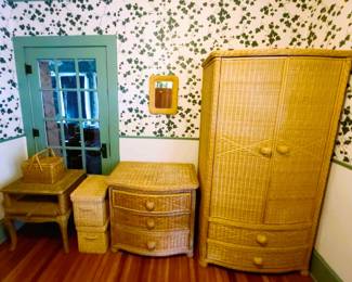 $75 Wicker Dresser
$98 Wicker Wardrobe