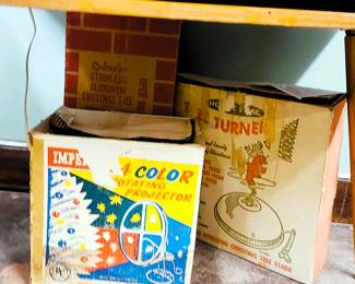 Original Boxes for Aluminum Tree, Color Wheel & Turner